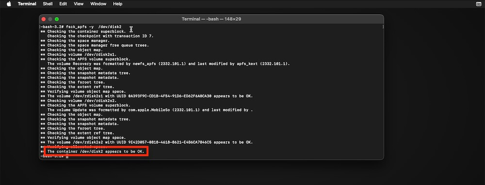 how to use fsck on Mac