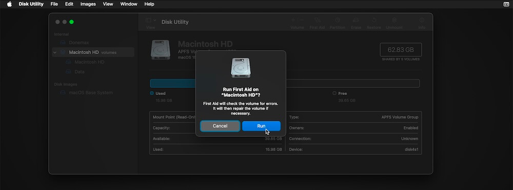 how to use fsck on Mac