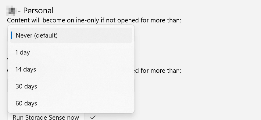 Windows Storage Sense