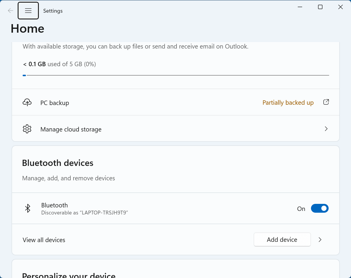 Windows Storage Sense