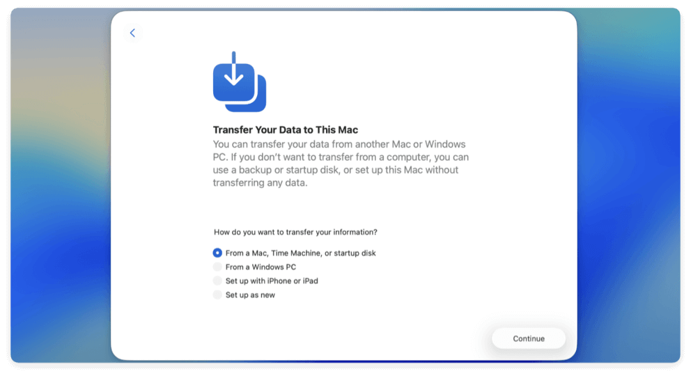 wipe startup disk on macOS Tahoe