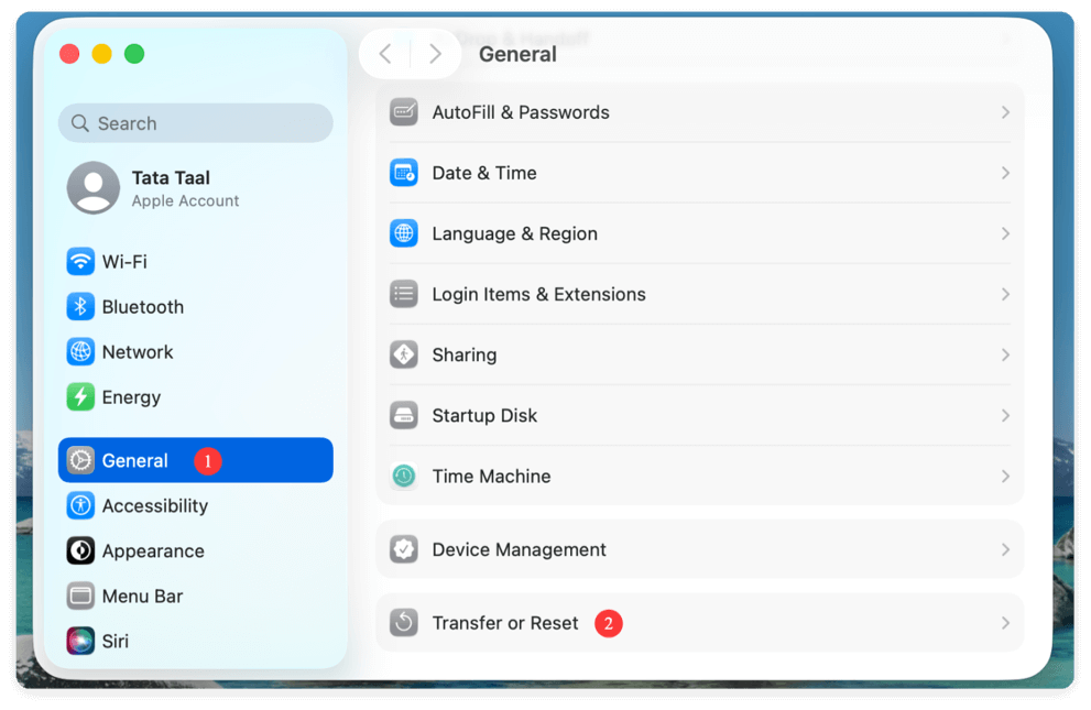 wipe startup disk on macOS Tahoe