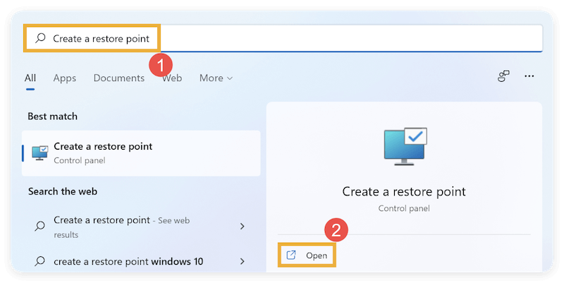 enable and disable System Restore