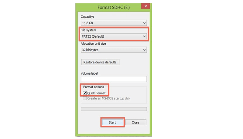 choose FAT32 or exFAT