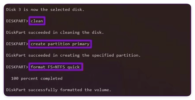 Formatting Drives via Command Prompt