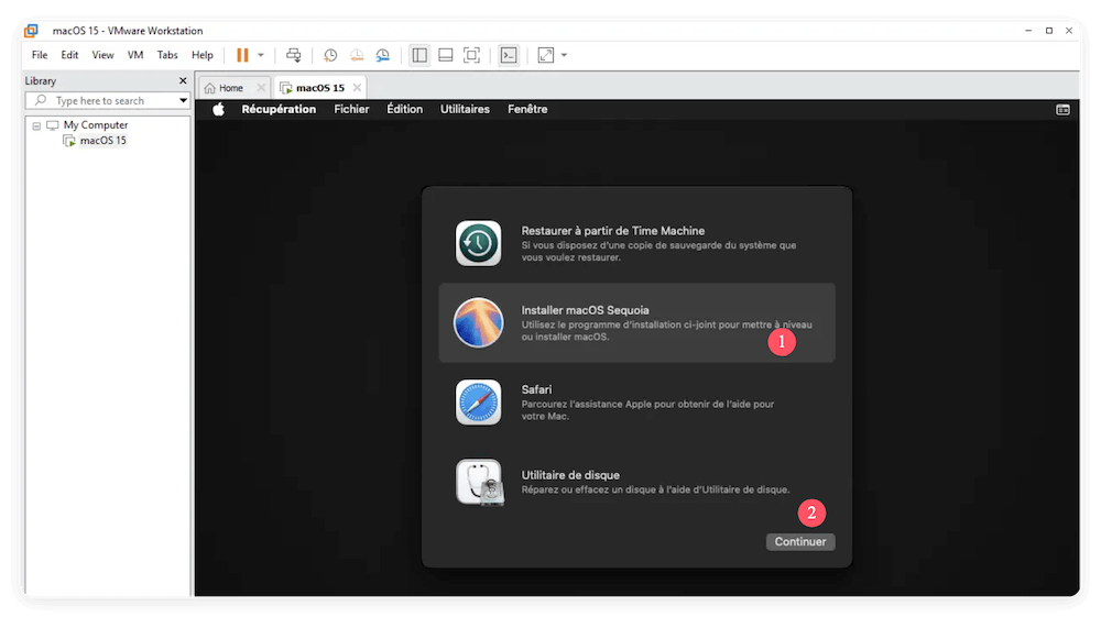 install macOS Sequoia on VMware on Windows