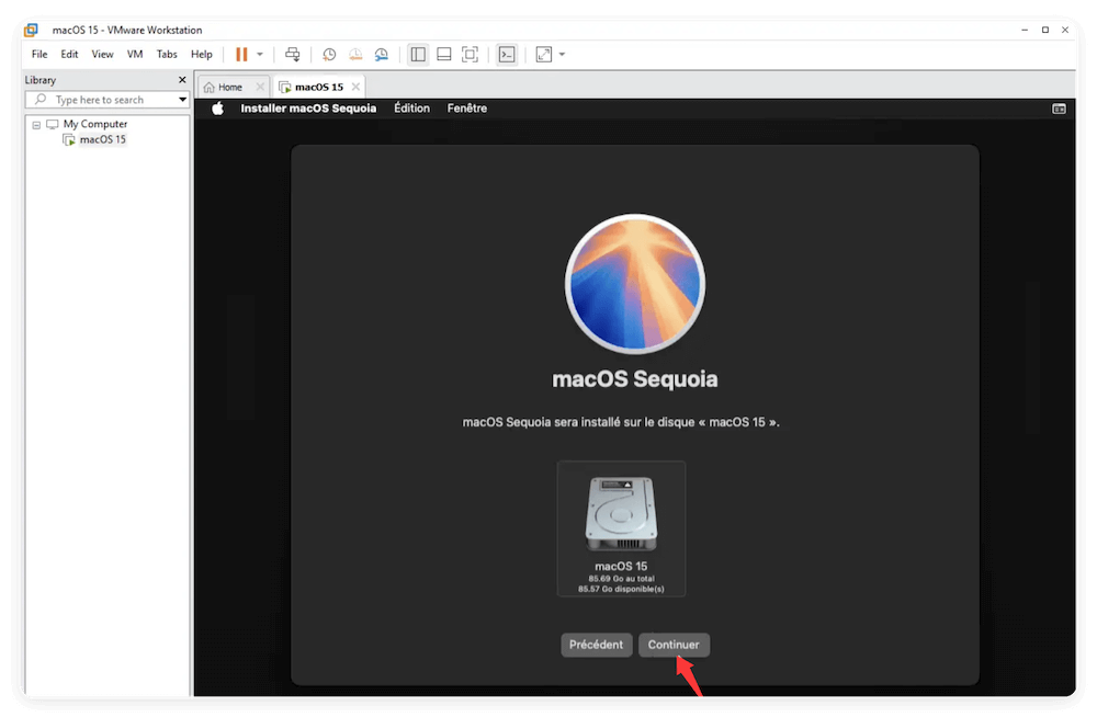 install macOS Sequoia on VMware on Windows