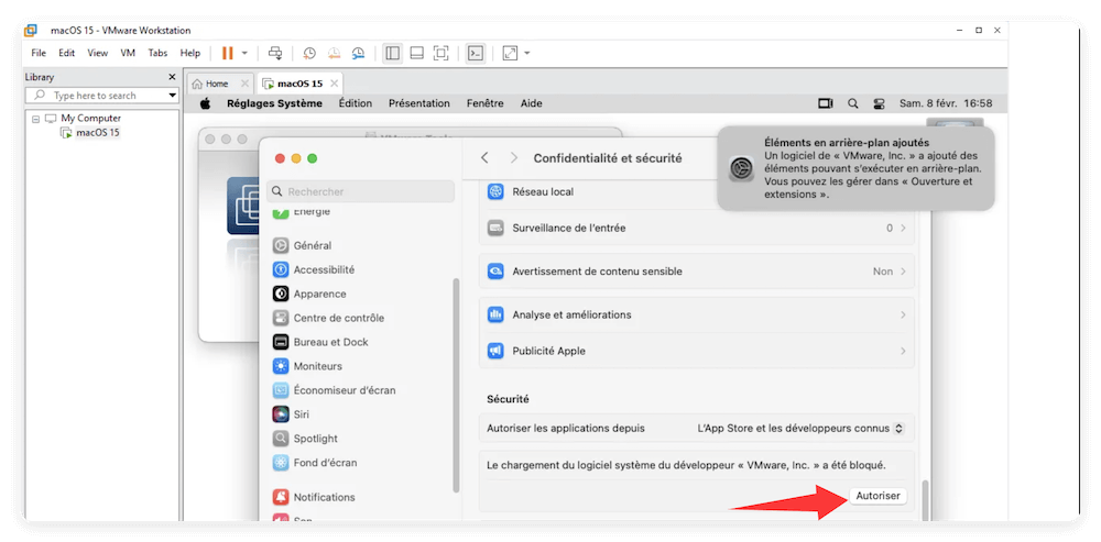 install macOS Sequoia on VMware on Windows