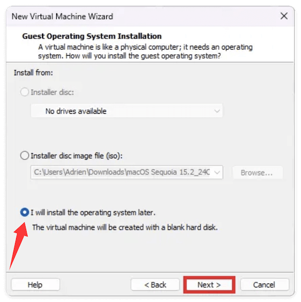 install macOS Sequoia on VMware on Windows