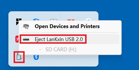 Eject SD Card Using the 'Safely Remove Hardware' Option