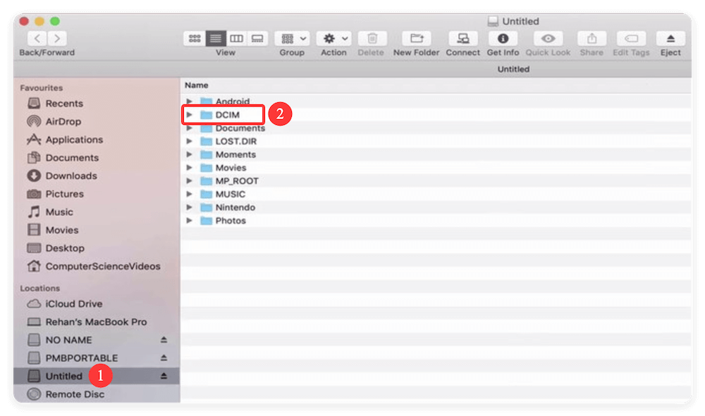 transfer photos from Sony digital camera to Mac vis SD card