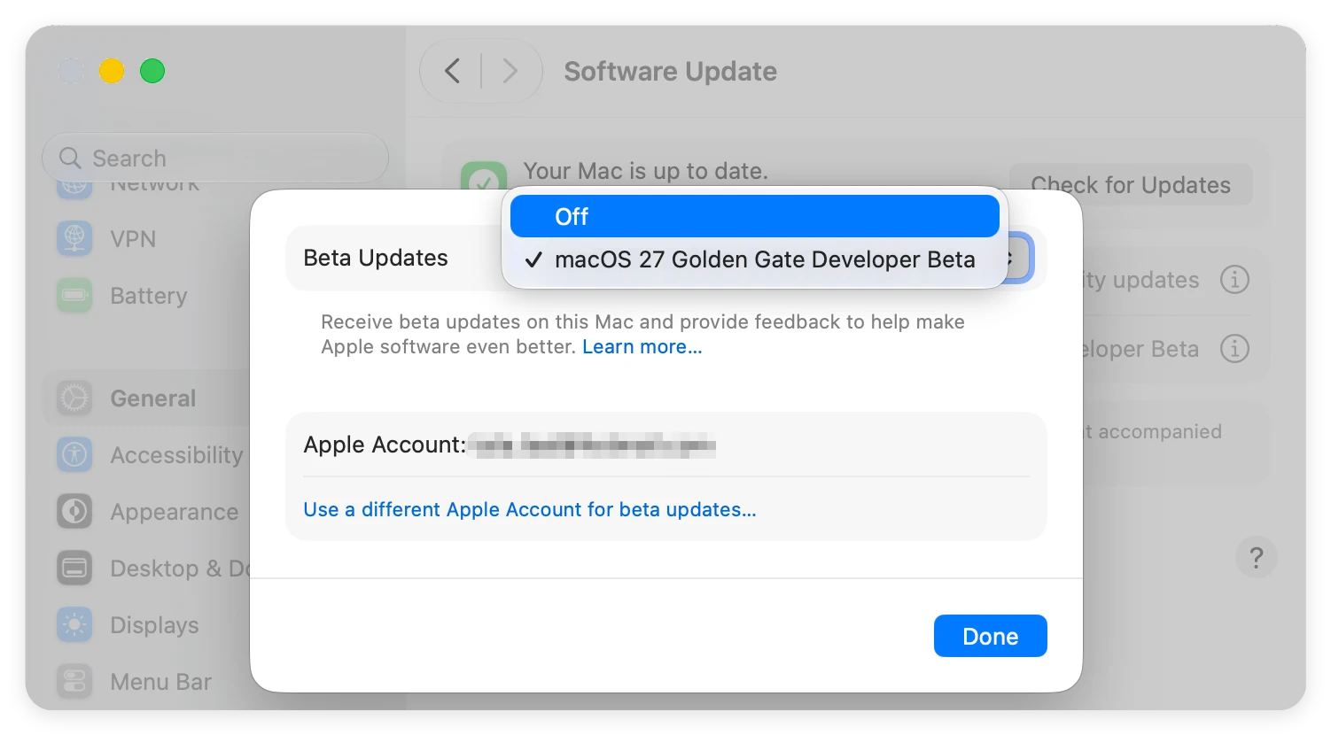 how to uninstall macOS 27 Golden Gate beta