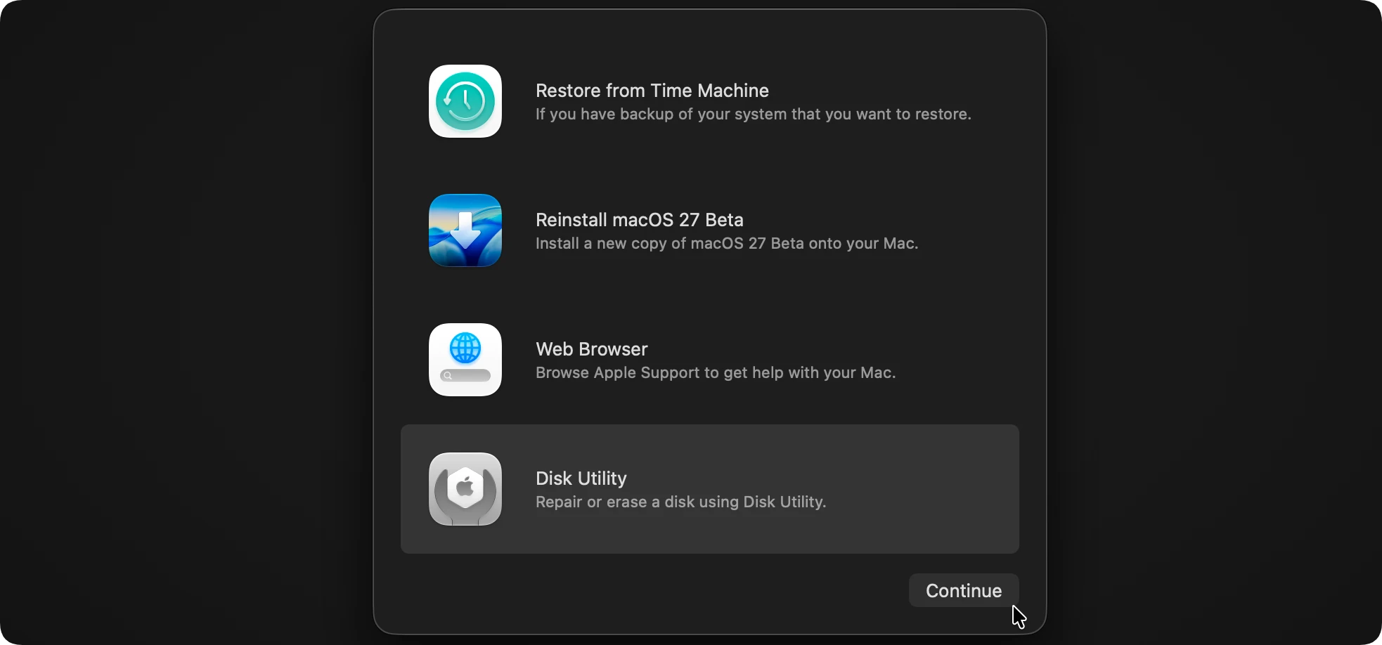 how to uninstall macOS 27 Golden Gate beta