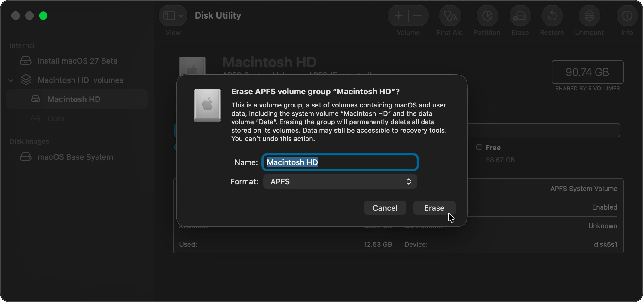 how to uninstall macOS 27 Golden Gate beta