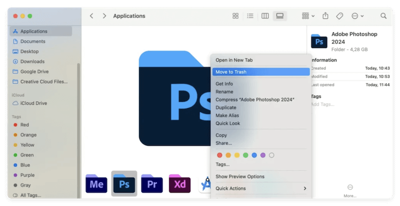 completely uninstall Photoshop