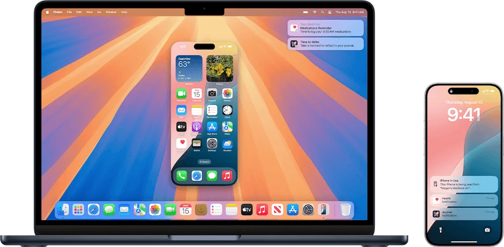 use iPhone Mirroring on Mac