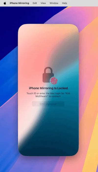 use iPhone Mirroring on Mac