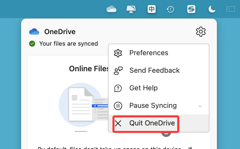 uninstall OneDrive on Mac