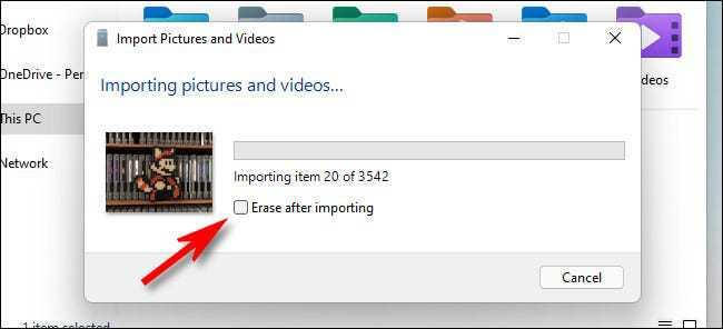 Set photos import settings