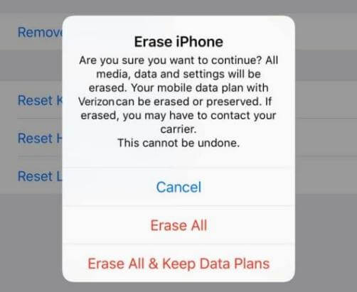 Erase iPhone