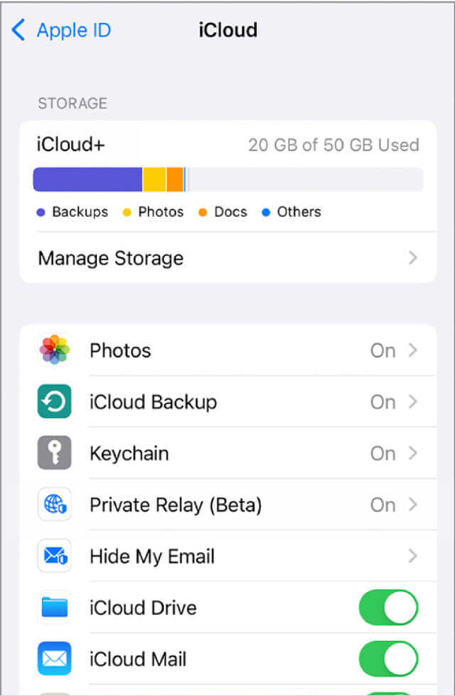 Transfer iCloud via iCloud sync