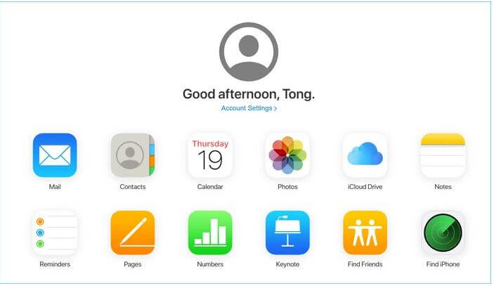 Transfer iphone data via icloud