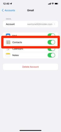 Transfer iPhone contacts using Gmail