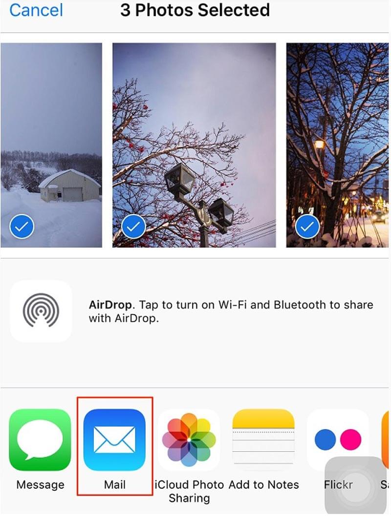 Transfer Pictures from iPhone to USB Via Email