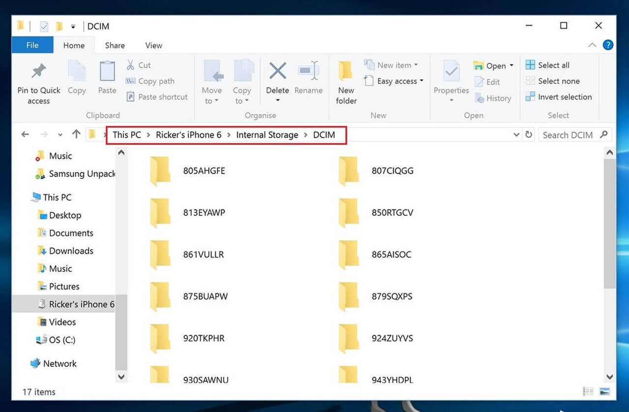 migrate iPhone photos with windows explorer