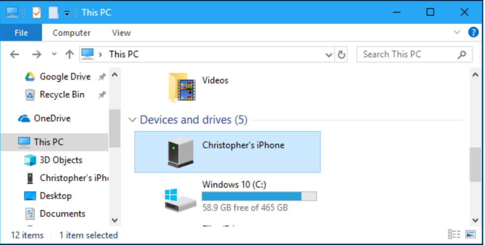 Windows file explorer
