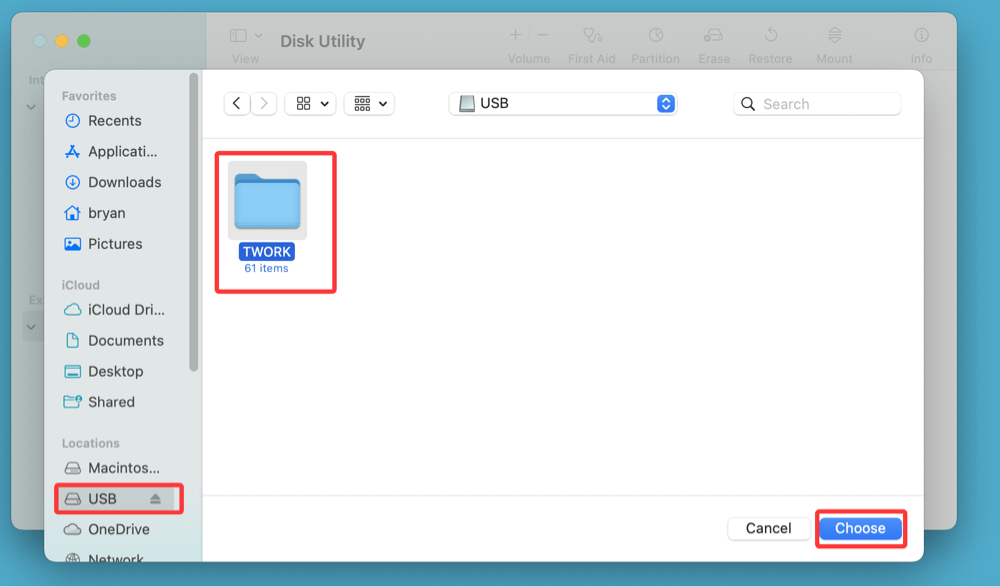 lock USB drive on Mac