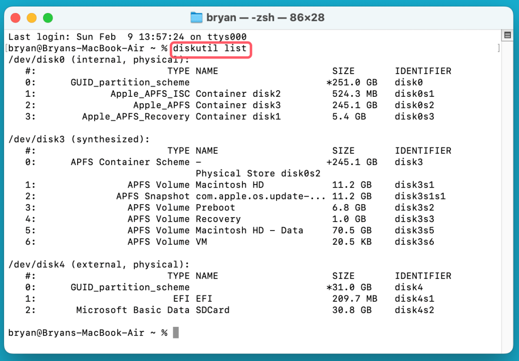 Mac refuses to recognize the connected SD card
