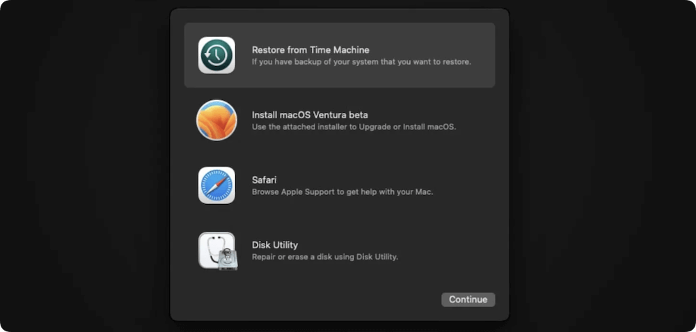 erase startup disk data on macOS Ventura