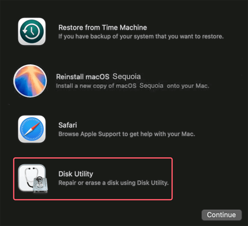 Open Disk Utility