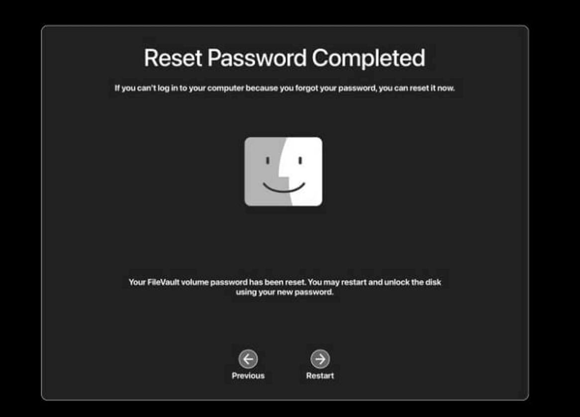 Reset the Password