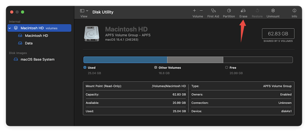 factory reset a MacBook