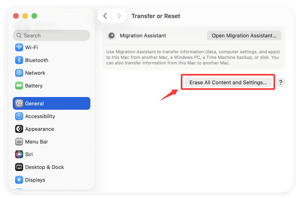 factory reset M5-chip Mac