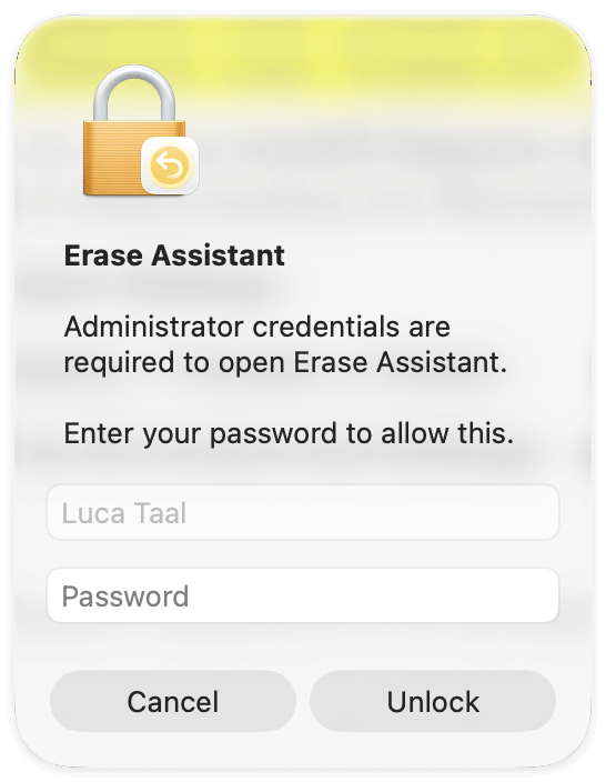 factory reset M5-chip Mac