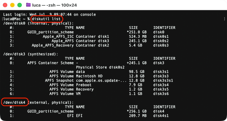 format external drive on macOS Tahoe