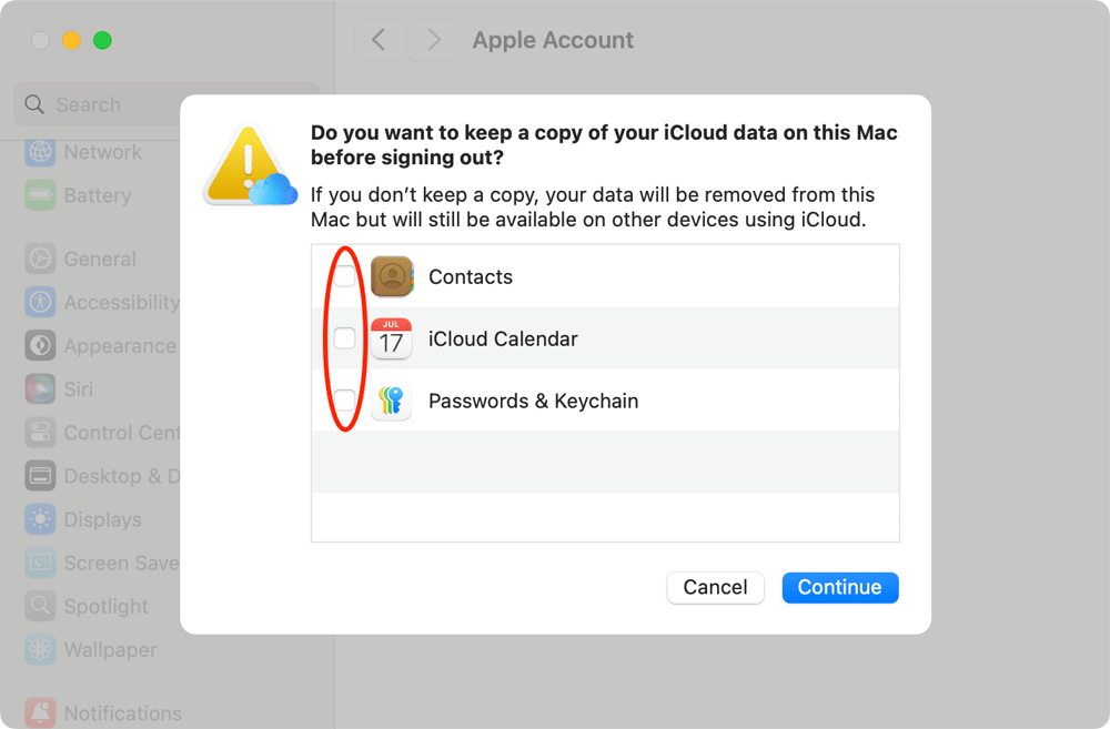 Sign Out of iCloud