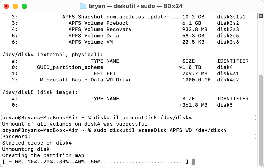 format WD external HDD/SSD on Mac