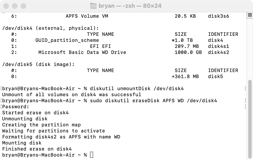 format WD external HDD/SSD on Mac