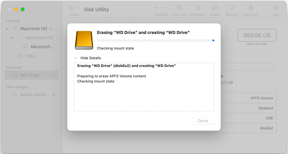 wipe western digital drive on Mac