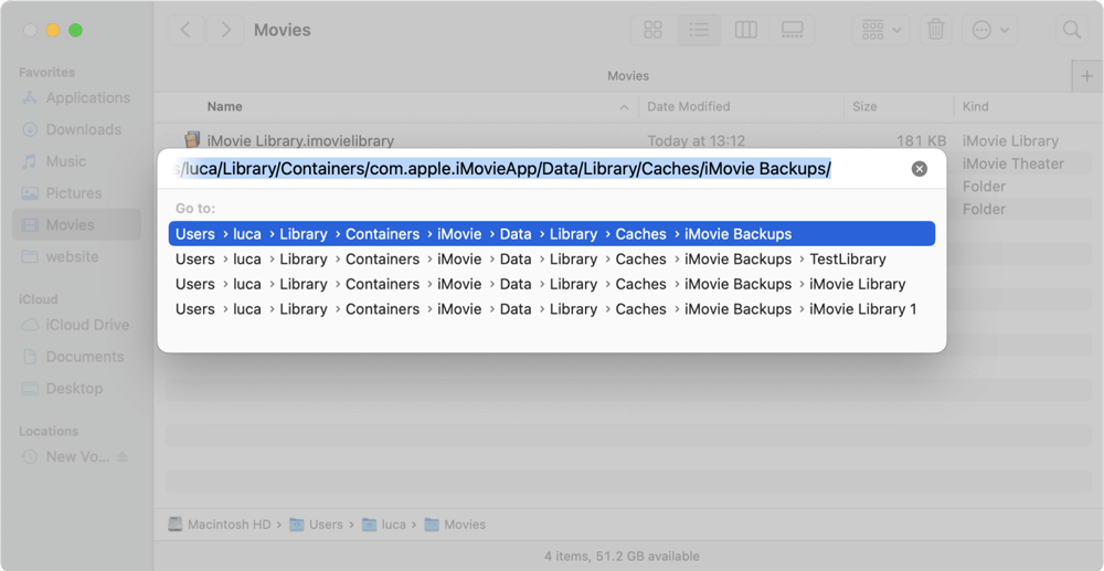 Open Finder and go to the following path
