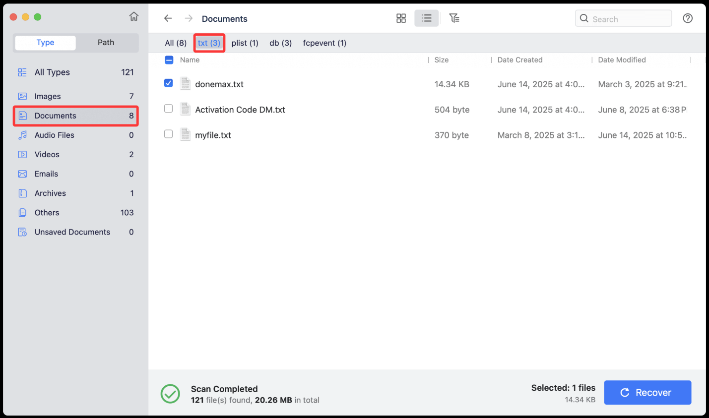 Find the lost TXT files