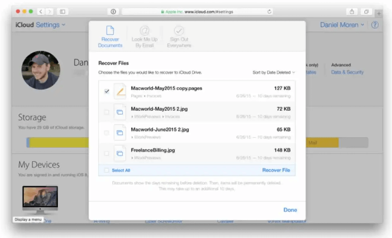Restore from iCloud