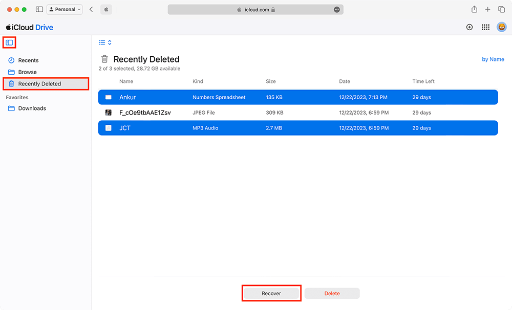 Steps to Check iCloud for Deleted MP4 Files