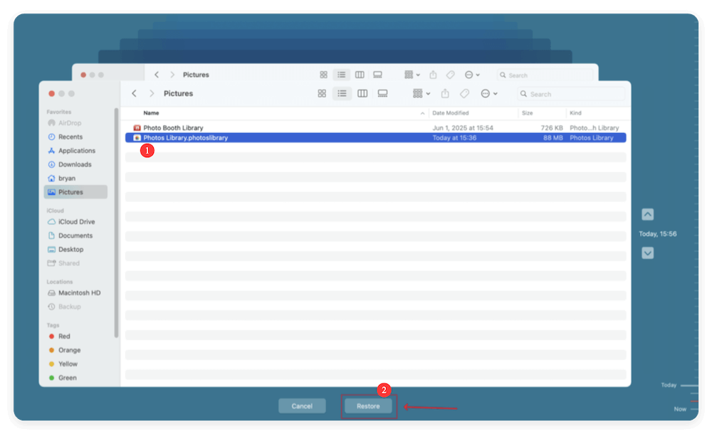 recover photos after macOS Tahoe update