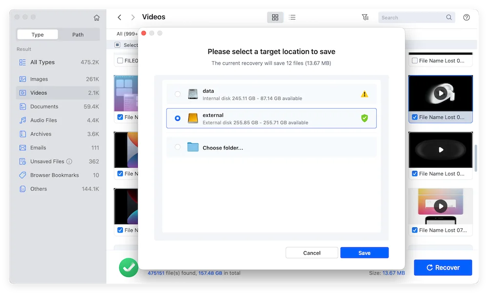 recover permanently deleted 4K videos on M5 Mac
