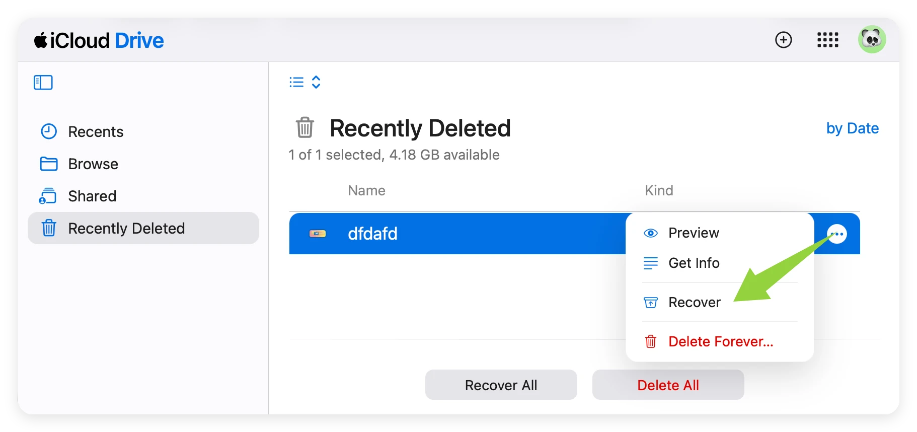 recover empty trash MacBook Neo